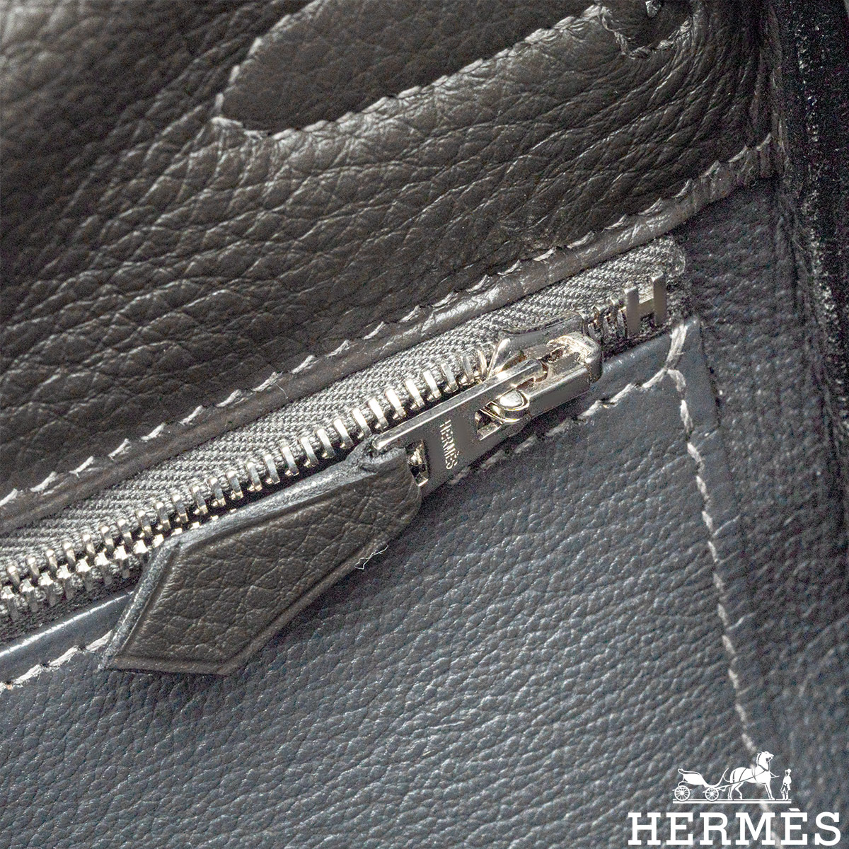 Hermès Kelly II Retourne 35cm Graphite Veau Taurillon Clemence PHW